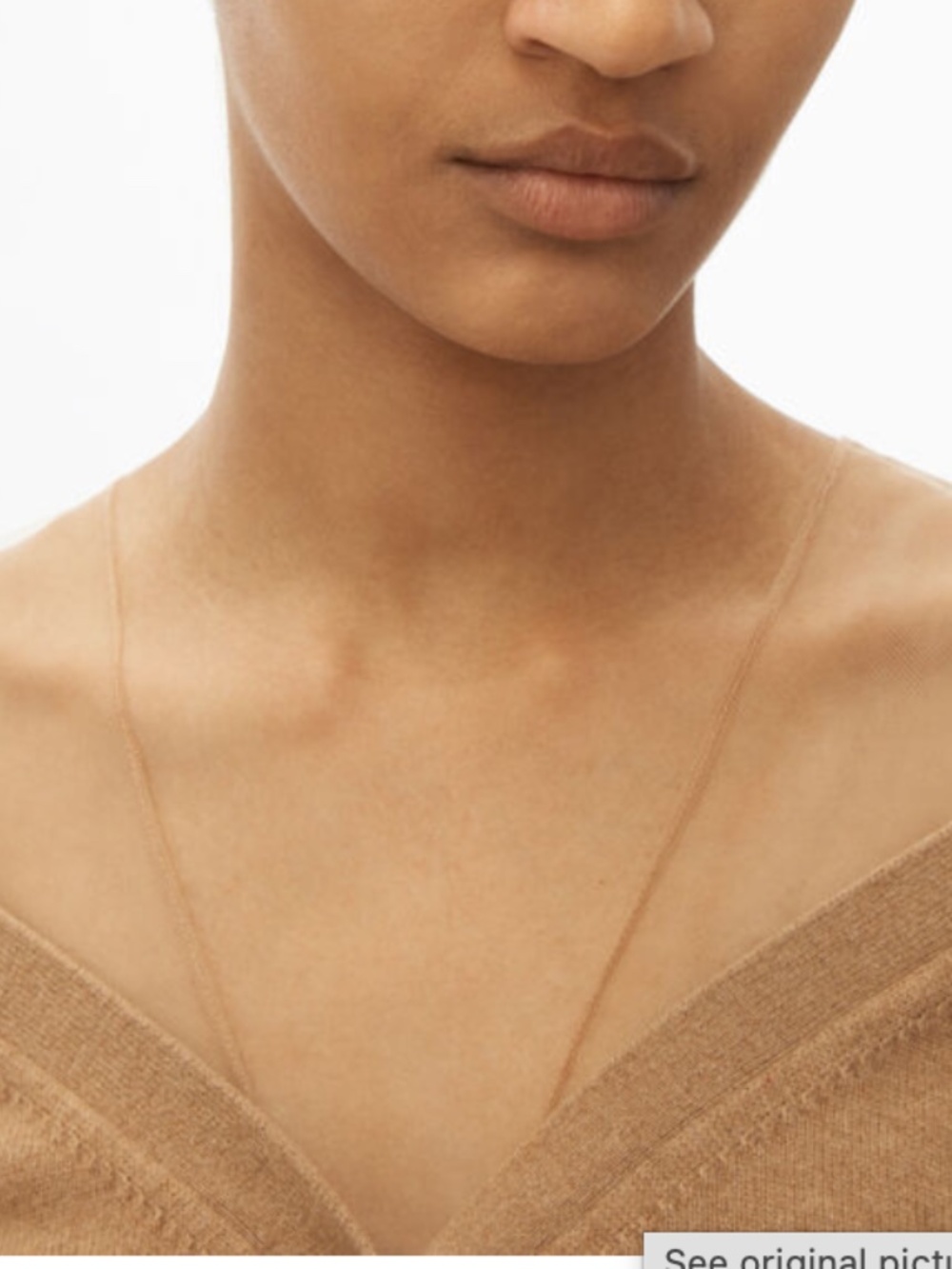 Alexander Wang camel Illusion Off-Shoulder Cropped Knit Sweater - Picture 2 of 10